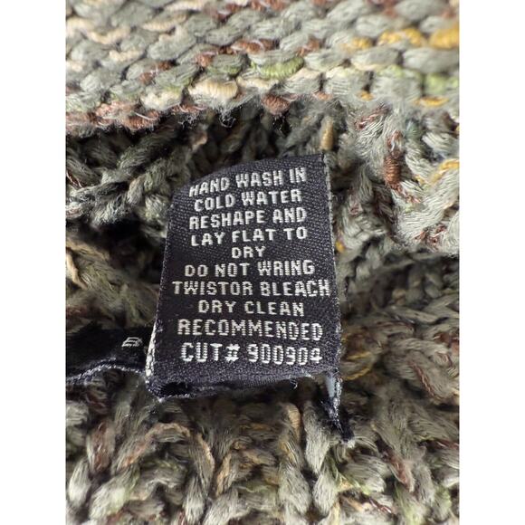 BCBGMaxazria Size M Big Single Button Snap Button Ribbed Knit Cardigan Sweater - Picture 8 of 9